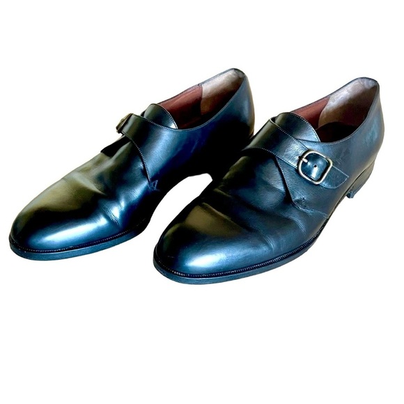 Loewe Black Leather Monk Strap Dress Shoes EU 44 US 11 main image 4
